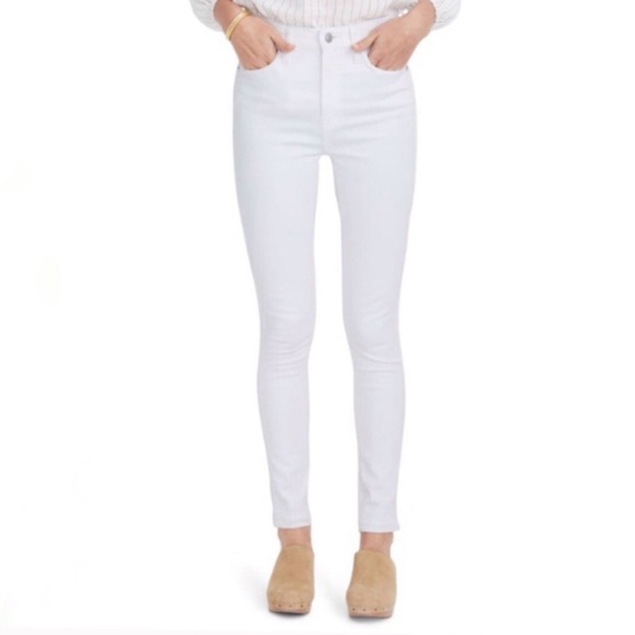 🆕 MADEWELL 10” High rise skinny white jeans - Picture 4 of 12